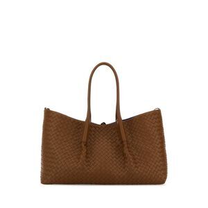 Bottega Veneta Women Biscuit Leather Pinacoteca Shopping Bag